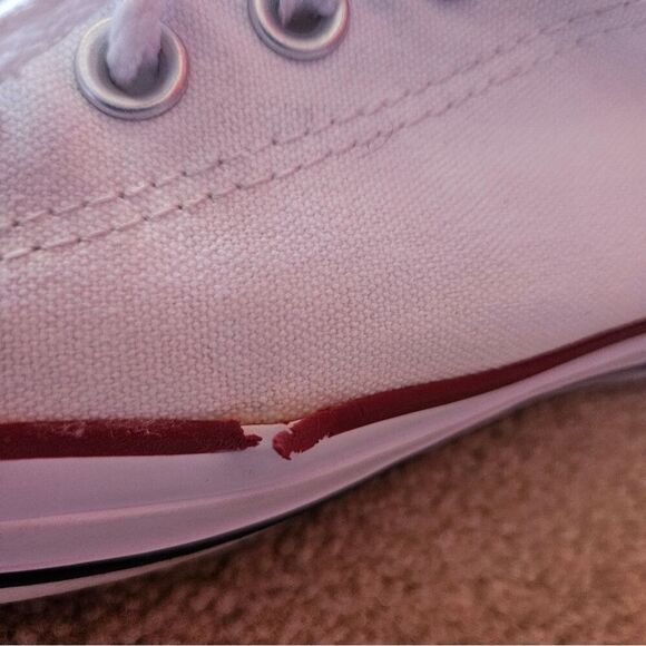 Converse All Star Chuck Taylor style mens 7 women's 9 white sneakers - Picture 3 of 15